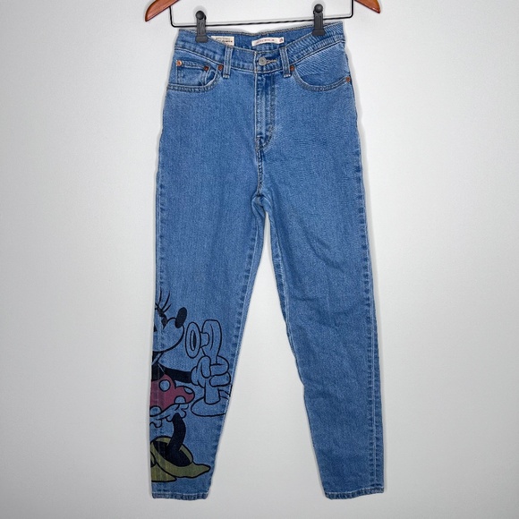 Levi’s X Disney Minnie Mouse High Rise Boyfriend Jeans 25 - Picture 2 of 5